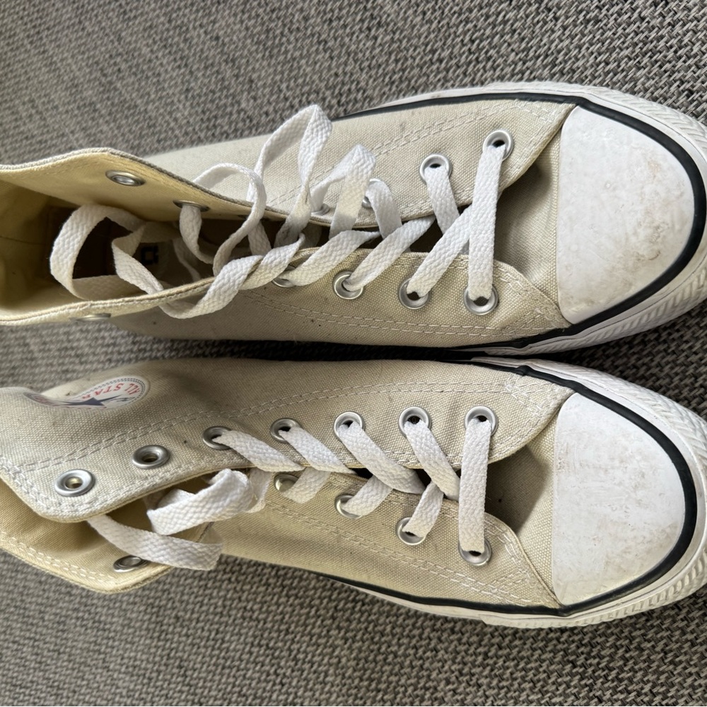 Converse High-Top Sneakers in Cream